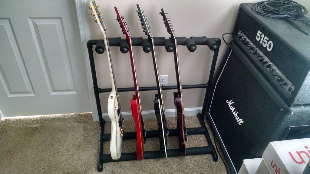 DIY PVC Guitar Rack