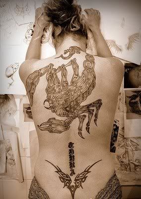 Scorpio Tattoos Picture Back Body