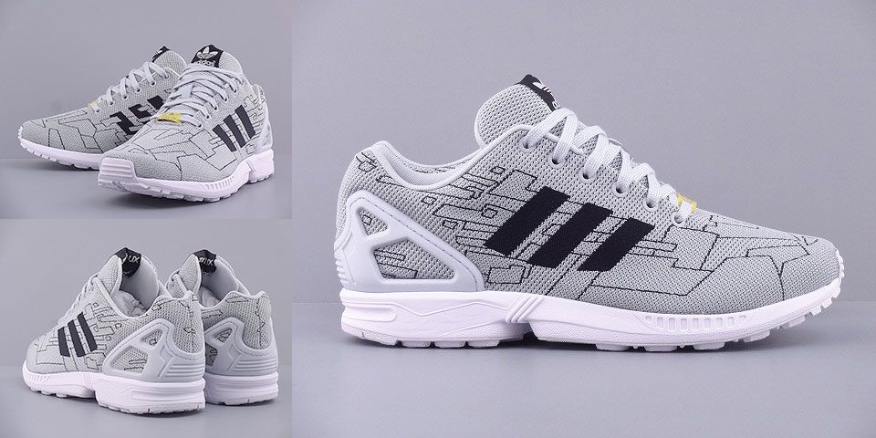 adidas zx flux grey and black