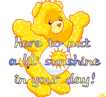 here to put sunshine in your day yellow care bear · Cartoon Characters Care 