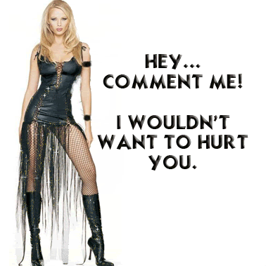hey comment me i wouldn't want to hurt you sexy blonde