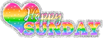 happy sunday glitter rainbow