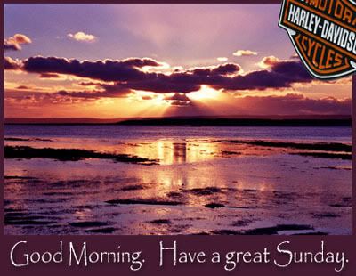 harley davidson - good morning have a great sunday - sunset