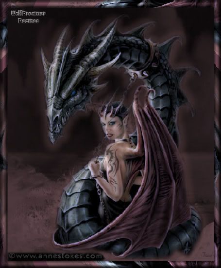 demon with dragon