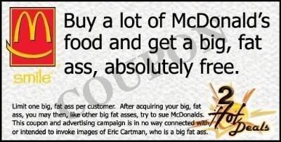 mcdonalds food free big fat ass