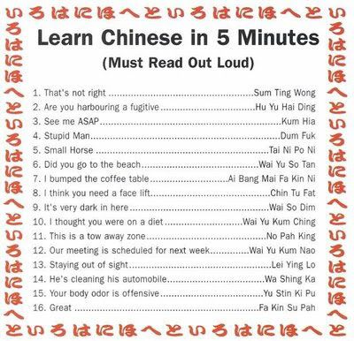 learn chinese in 5 minutes