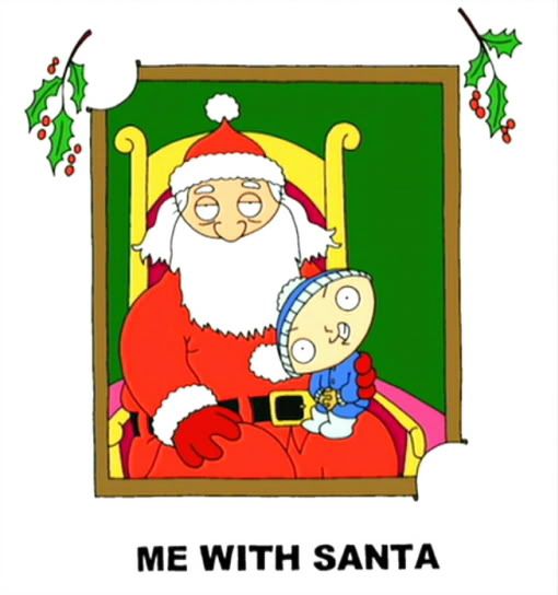 me with santa stewie family guy