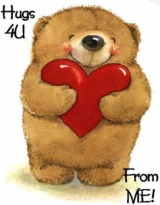 hugs 4 U from me teddy bear