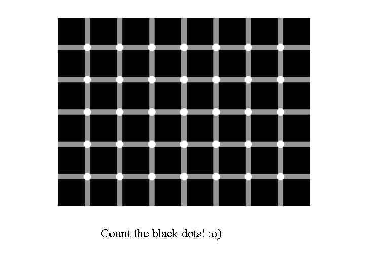 white dots appear black optical  illusion