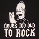 never too old to rock homer simpson