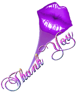 thank you purple lips