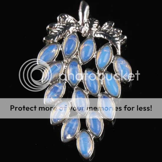 Pretty Opal Opalite Gemstone Leaf Bead Pendant 1pc  