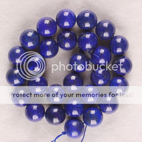 14MM Genuine Lapis Lazuli Round Gemstone Loose Beads  