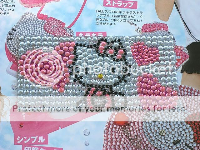 Sanrio Hello Kitty Rhinestone Cell Phone Sticker Bling  