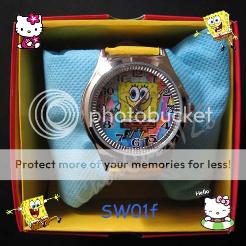 SpongeBob Squarepants Leather Quartz Wrist Watch SW01g  